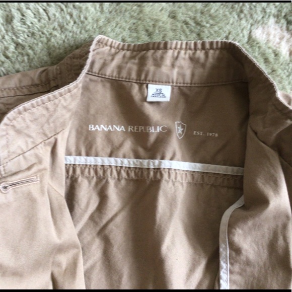 Banana Republic Tan Cotton Military Jacket - Picture 5 of 8